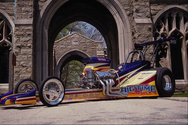 573068 The Big Time Customized, Aerodynamic Dragster A4 Photo Print