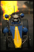 573079 A Jet Dragster Spews Flame From Its Engine's Afterburner A4 Photo Print