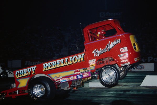 573086 The Crowd pleasing Chevy Evellion Wheelstander A4 Photo Print