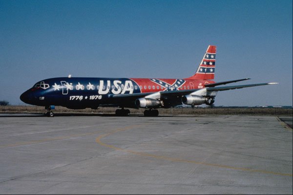 576008 Texas Air Carrier DC8 21, Dallas Fort Worth, U.S.A. A4 Photo Print
