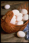 577018 Eggs In A Basket A4 Photo Print