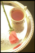577026 Tea And Pink Rose A4 Photo Print