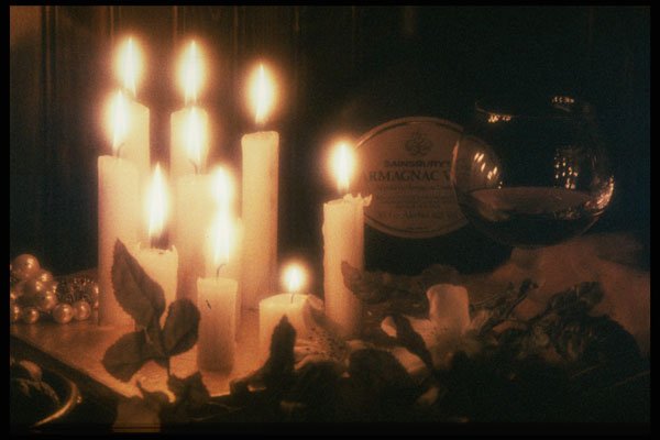 577031 Candles And Brandy A4 Photo Print