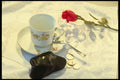 577056 Morning Coffee And Rose A4 Photo Print