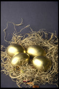 577057 Golden Nest Eggs A4 Photo Print