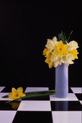 577099 Daffodils On Checkered Table A4 Photo Print