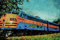 578005 Dakota Rail, EMD F 7 A+b Units, Sisseton, SD A4 Limited Edition Watercolour Print