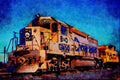 578023 Chessie System_B&O, EMD GP 40 In EMD 50th Anniversary Paint A4 Limited Edition Watercolour Print