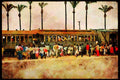 578030 Benguela Railway Station, Benguela, Angola A4 Limited Edition Watercolour Print