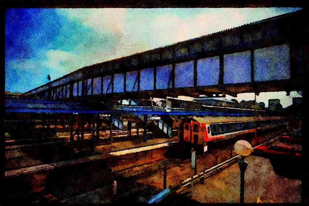 578032 Network Southeast Train At Guilford, U.K. A4 Limited Edition Watercolour Print