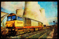 578033 British Rail Coal Train At Power Station, U.K. A4 Limited Edition Watercolour Print