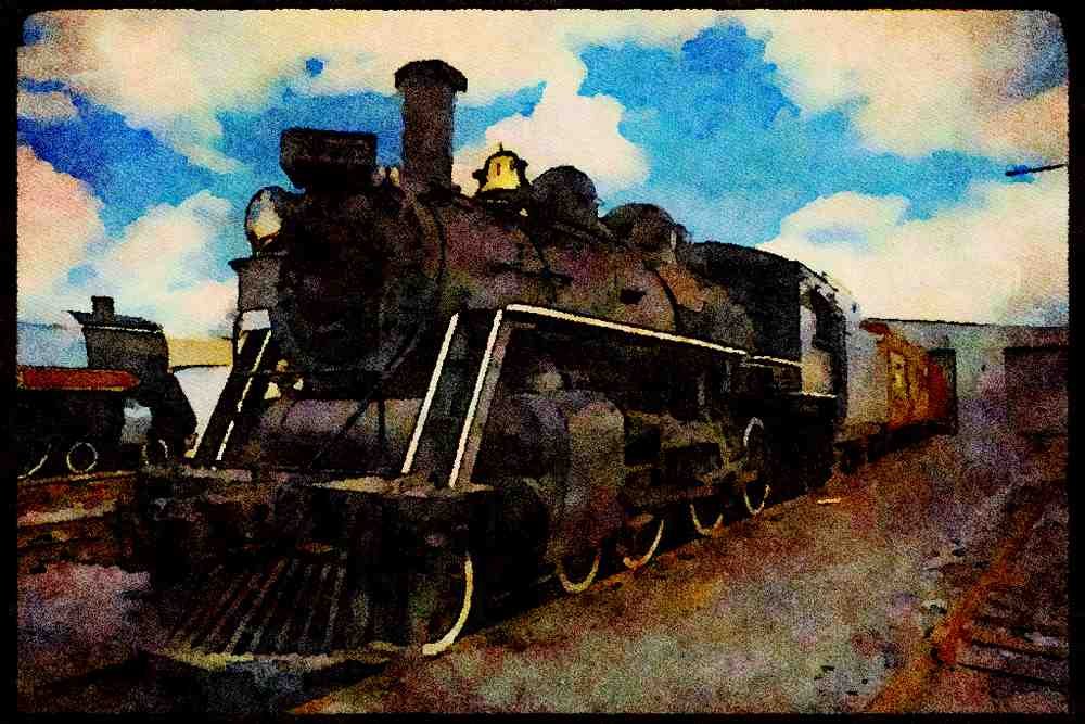578040 Antique Train A4 Limited Edition Watercolour Print