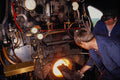 578061 Watercress Line Steam Railway, Fireman Stoking The Fire A4 Photo Print