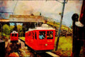 578063 Train Ascending At 2000 Ft., Mt. Pilatus, Switzerland A4 Limited Edition Watercolour Print