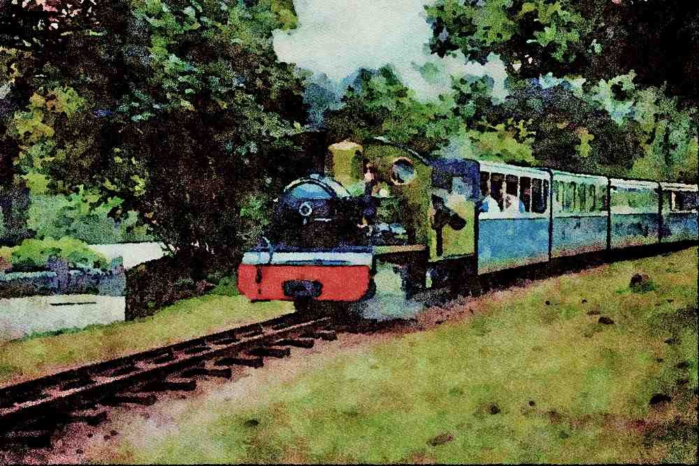 578067 Ravenglass & Eskdale Railway, Lake District, U.K. A4 Limited Edition Watercolour Print