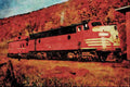 578079 1 Wellsville Addison & Galeton, EMD FP 7, Galeton, PA A4 Limited Edition Watercolour Print