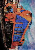 578094 Florida Power & Light, Alco RSD 5, New Hope, PA 1990 A4 Limited Edition Watercolour Print
