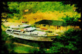579007 Luxury Cruiser In Locks At St. Peter's Canal, Canada A4 Limited Edition Watercolour Print