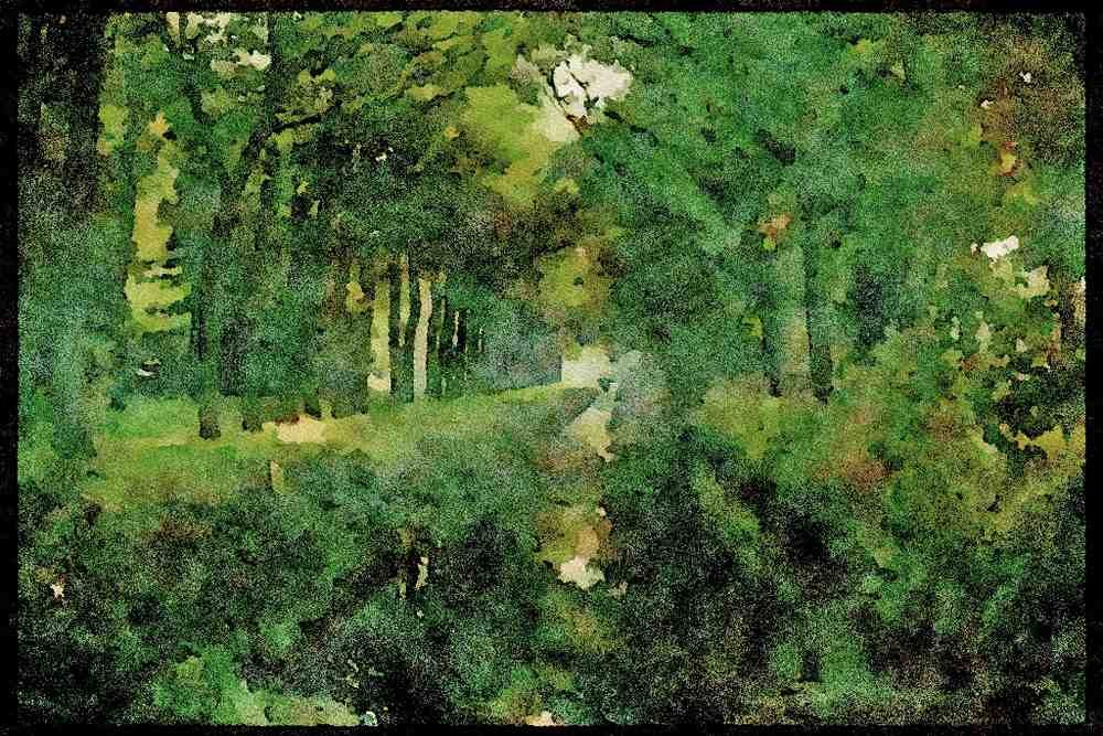 579010 Canal With Oak Trees At Veenhuizen, Netherlands A4 Limited Edition Watercolour Print