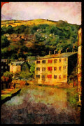 579012 Rochdale Canal, Yorkshire, England A4 Limited Edition Watercolour Print