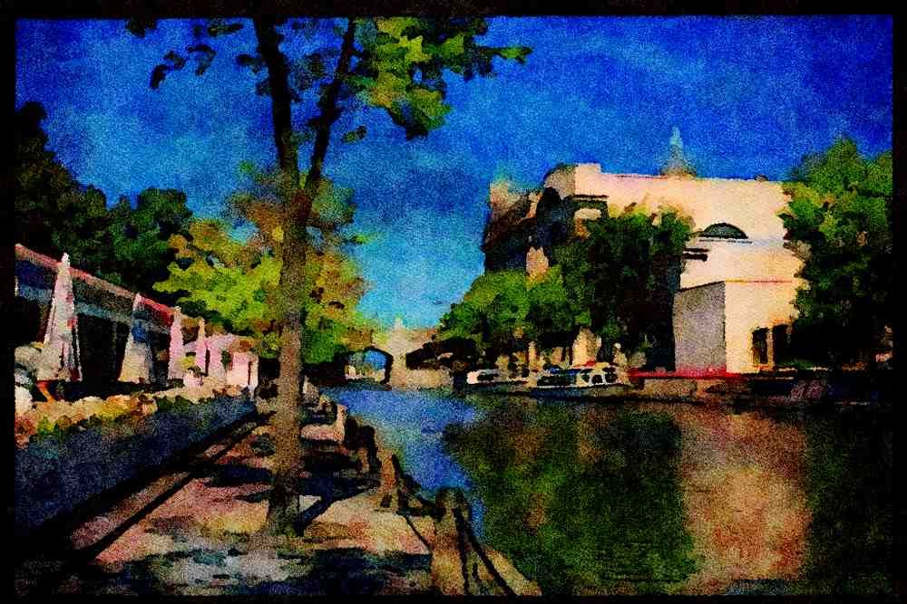 579013 Rideau Canal, Ottawa, Canada A4 Limited Edition Watercolour Print
