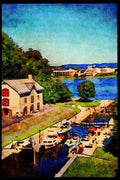 579014 Rideau's Watery Steps, Ottawa, Canada A4 Limited Edition Watercolour Print