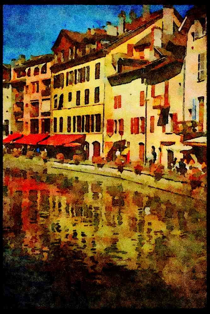 579026 Annecy, France A4 Limited Edition Watercolour Print