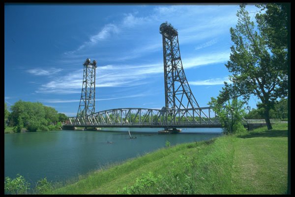 579032 Light Bridge On Old Canal, Welland Canal A4 Photo Print