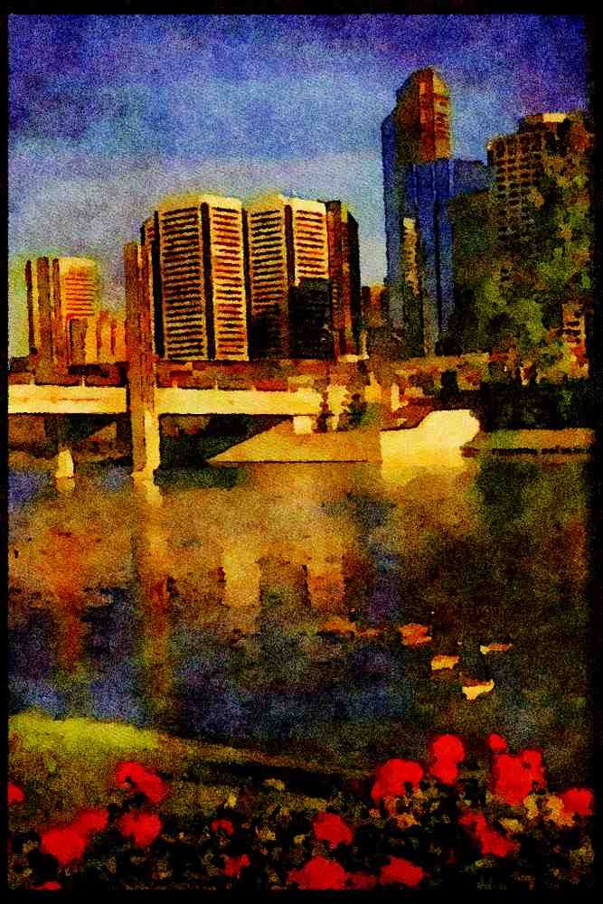 579055 Along The Bow River, Canada A4 Limited Edition Watercolour Print