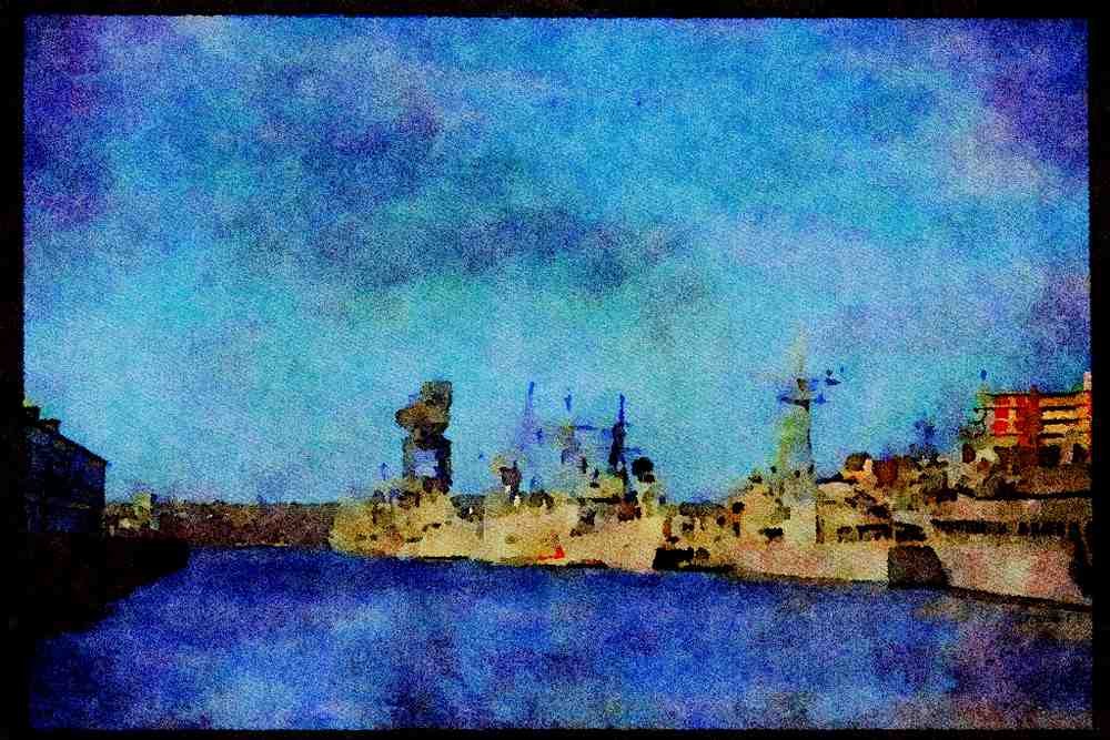 579056 Naval Dockyard, Sydney, Australia A4 Limited Edition Watercolour Print