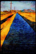 579063 Welton Mohawk Irrigation Canal, Arizona A4 Limited Edition Watercolour Print
