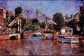 579072 Walter Suskind Bridge, Amsterdam, Netherlands A4 Limited Edition Watercolour Print