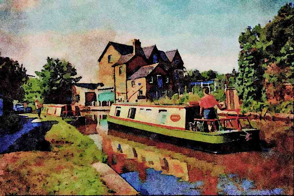 579076 Trent And Mersey Canal, England A4 Limited Edition Watercolour Print