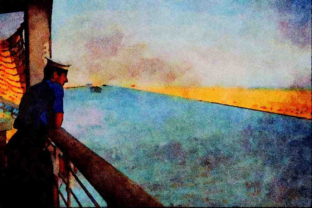 579080 Suez Canal A4 Limited Edition Watercolour Print