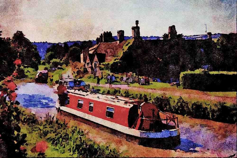 579082 Kennet And Avon Canal, England A4 Limited Edition Watercolour Print