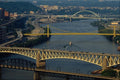 579092 Series Of Bridges Span The Monongahela River, Pittsburgh A4 Photo Print