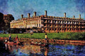 579095 Punting On The River Cam, Cambridge, England A4 Limited Edition Watercolour Print