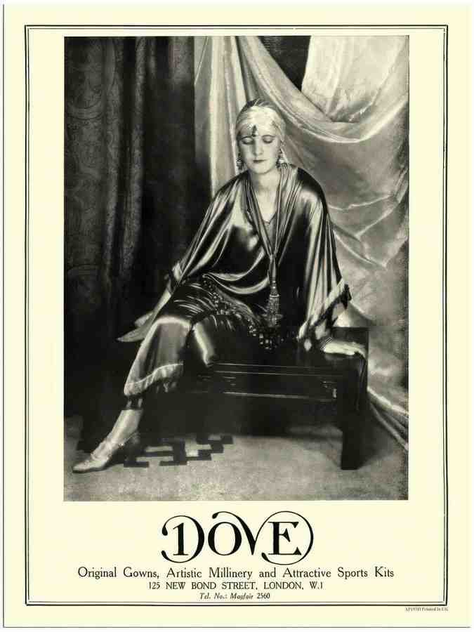 57H dove gowns art deco advert 1920s 2 Vintage Advert A4 Photo Print