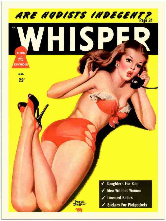 58 whisper glamour magazine cover 2 Vintage Advert A4 Photo Print