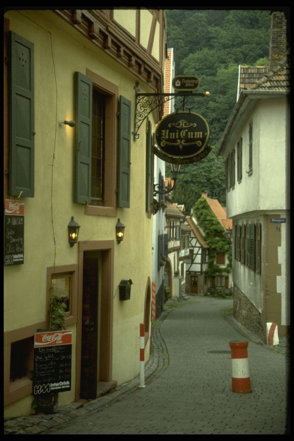 580016 Old Weinheim Street A4 Photo Print