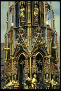 580018 Golden Fountain, Nuremberg A4 Photo Print
