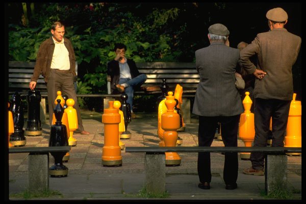 580031 Chess Players In Stadt Park, Freiburg A4 Photo Print
