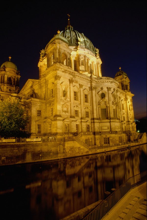 580065 The Berlin Dome At Night A4 Photo Print