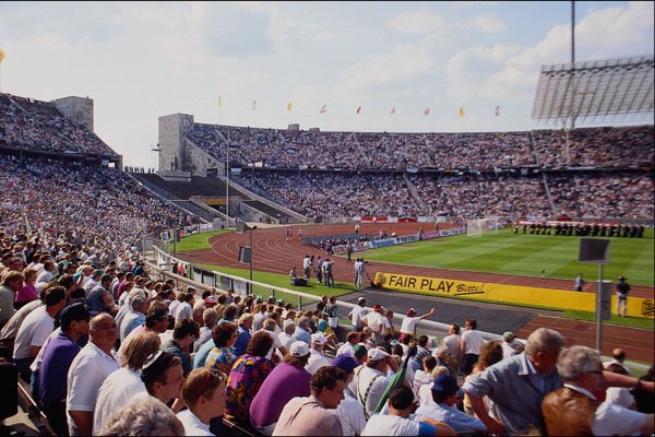 580092 Football Cup Final, Olympic Stadium, Hanover A4 Photo Print