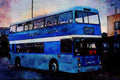 581009 Longstaff Of Mirfield Ran This Leyland Decker During The 1980s A4 Limited Edition Watercolour Print