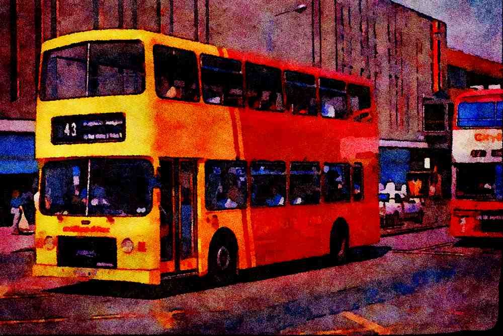 581018 Midland Fox 4522 In Leicester, 1990 A4 Limited Edition Watercolour Print