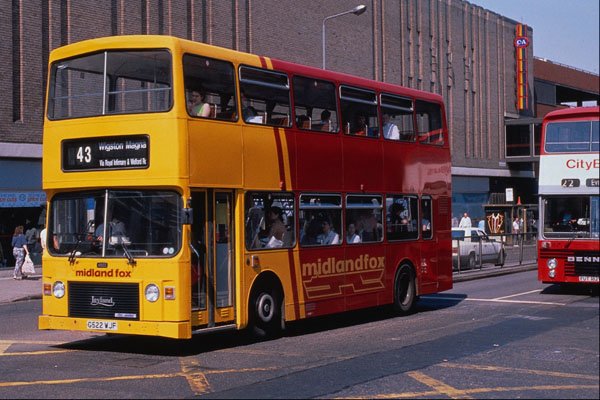 581018 Midland Fox 4522 In Leicester, 1990 A4 Photo Print