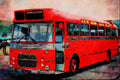 581034 Birmingham _Midland Red_ 1965 Motorway Express Coach A4 Limited Edition Watercolour Print