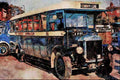 581036 West Bromwich 1930 Dennis Single decker In Preservation A4 Limited Edition Watercolour Print