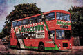 581052 Cardiff Bus Advertises An Autocentre A4 Limited Edition Watercolour Print
